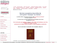 Tablet Screenshot of editionsitaliques.com